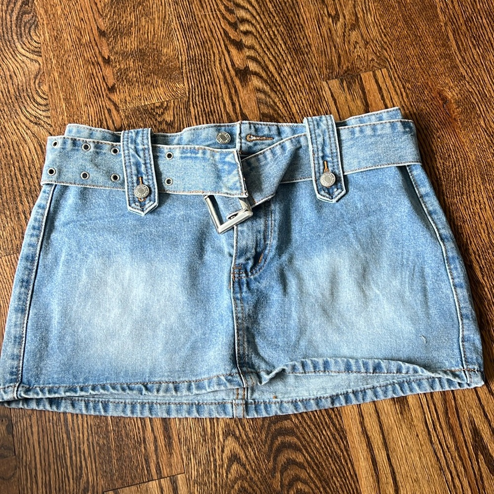 Mini jean skirt